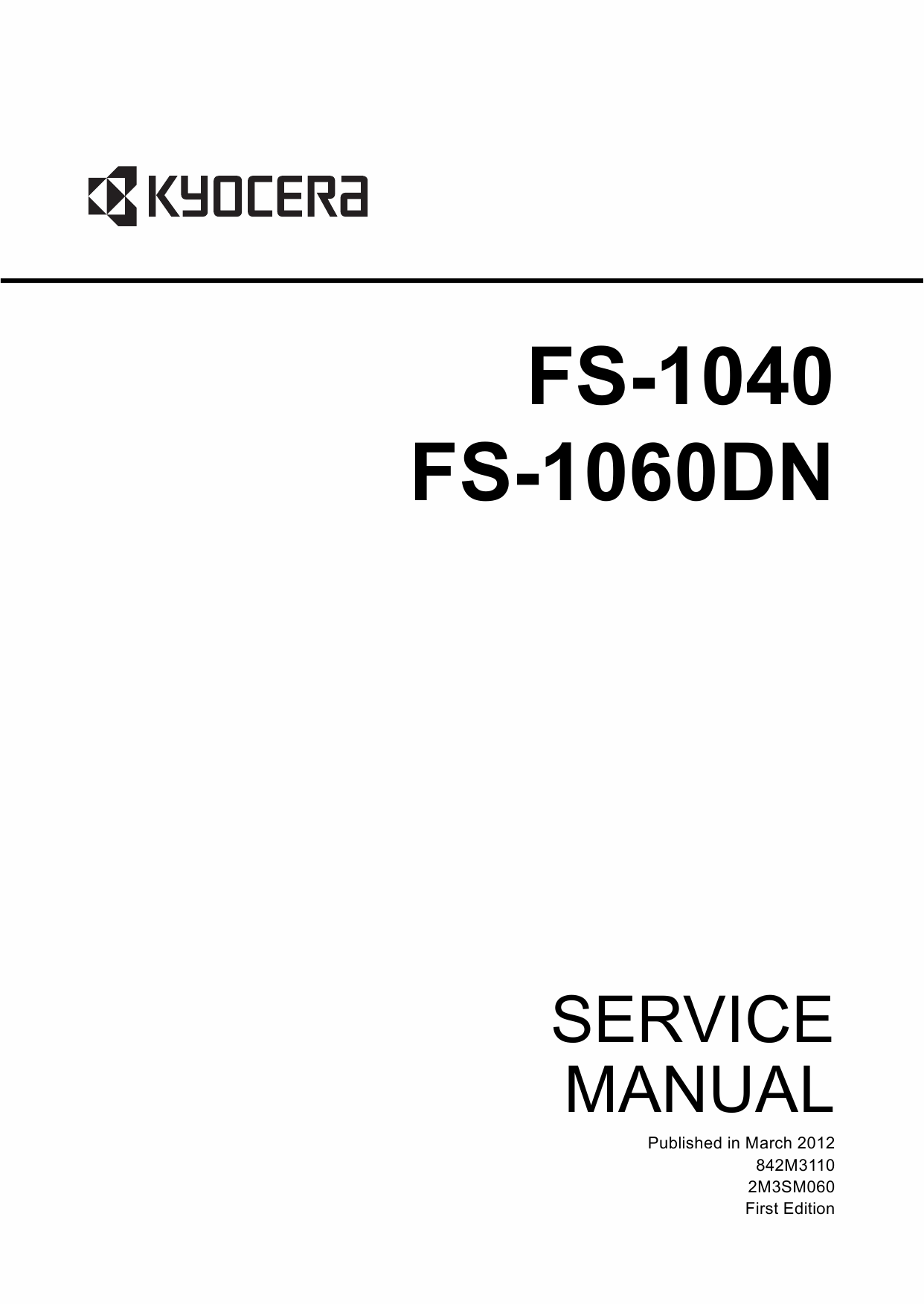 KYOCERA LaserPrinter FS-1040 1060DN Service Manual-1